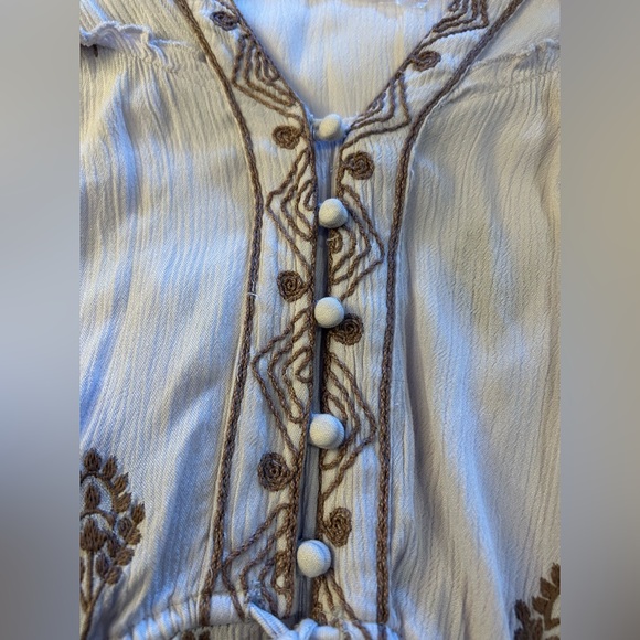 NEW FREE PEOPLE Riley Embroidered Maxi Dress Lavender‎ Purple Boho Peasant XS-M - Picture 8 of 16